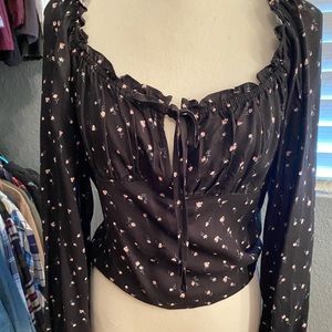 Wild fable smocked back top large